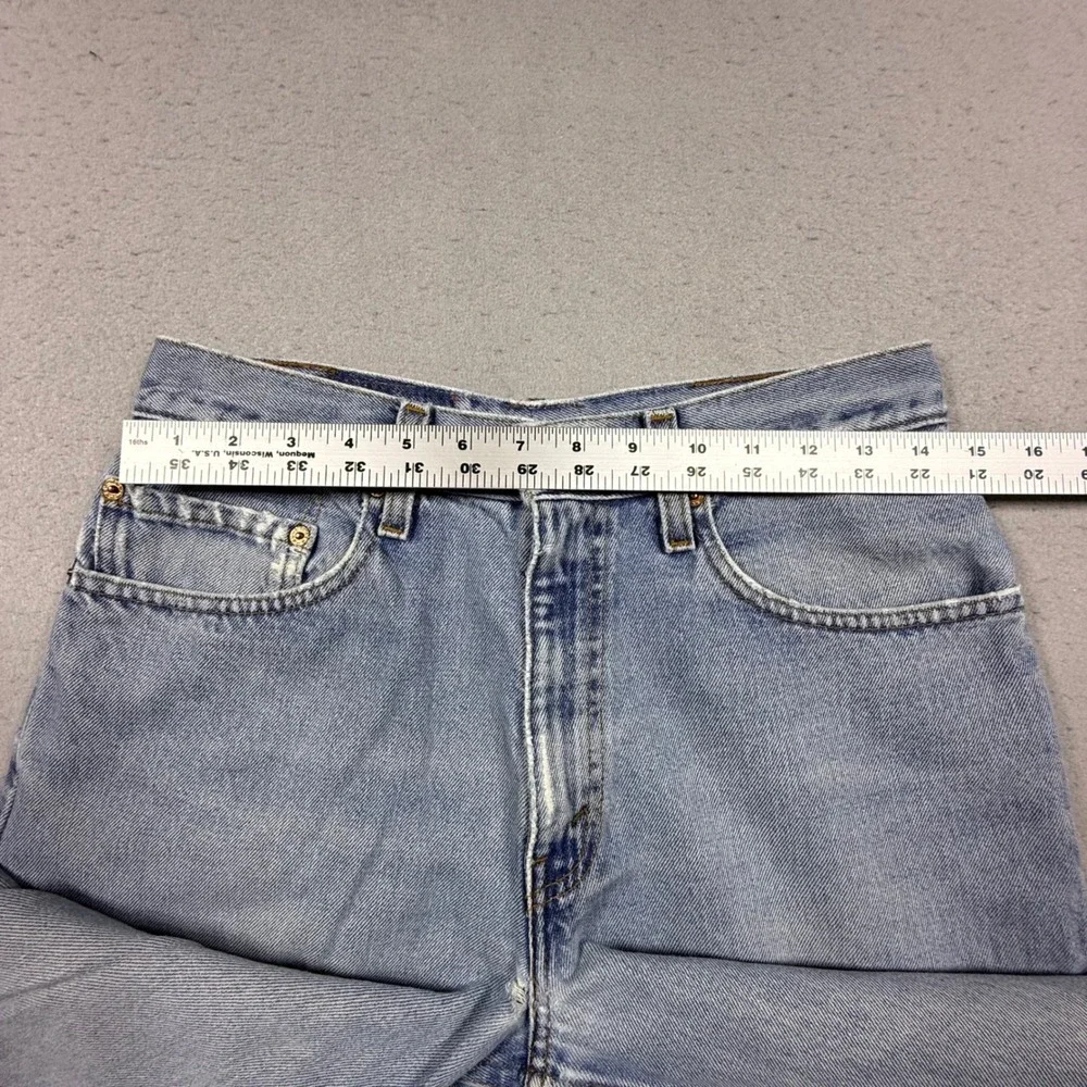 Levis 550 Relaxed Fit Tapered Leg Light Wash Denim High Rise Jeans Mens 33x32